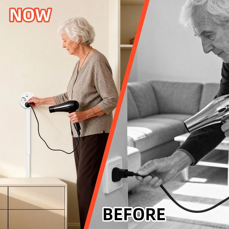 Power Hub Slim Power Strip - 6 Outlets + 4 USB Ports + USB-C